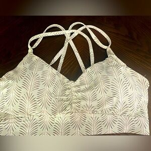 CALIA Women’s Strappy Back Ruched-Medium Support Bikini Swim Top(Size L)